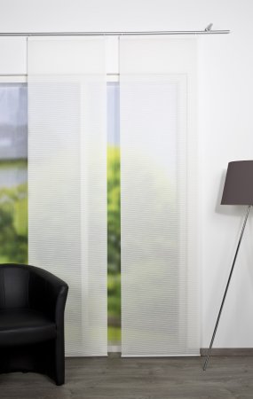 Flächenvorhang mit Paneelwagen H245/B60 weiß auch nach Maß