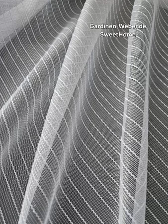 Tüll, Vorhang Stoff Dakka B-290 cm. weiß