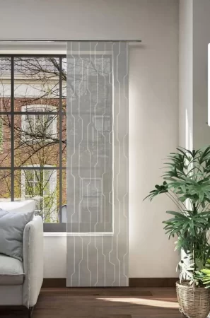 Flächenvorhang Ischia leicht grau,oder weiß 245/60 cm. auch nach Maß