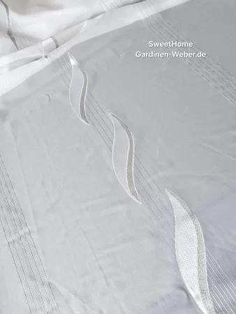 Voile fein Zopf weiß B-300 cm. Scherli Stoff