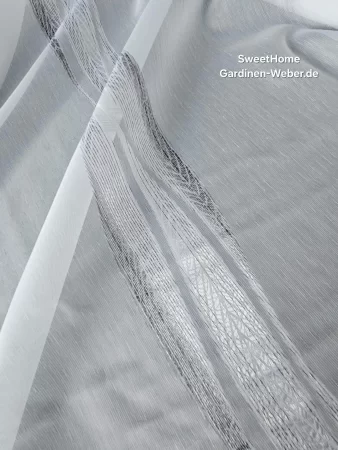 Voile Scherli grau B-300cm. perfekt für Flächenvorhänge