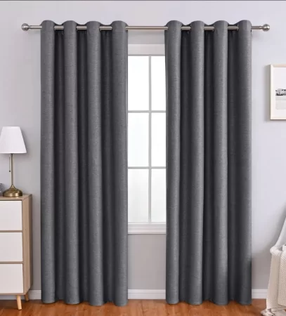 Ösenschal dunkel grau 245/140 cm. Blackout