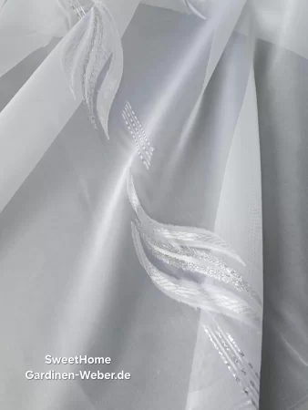 Voile Storenstoff silber B-300 cm. Scherli