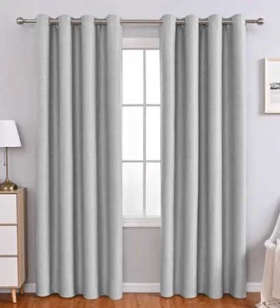 Ösenschal hellgrau Blackout 245/140 cm. Soft