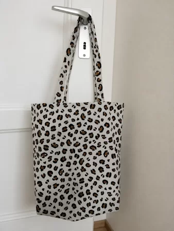 Stofftasche Leopard Optik 40/40 Leinentasche